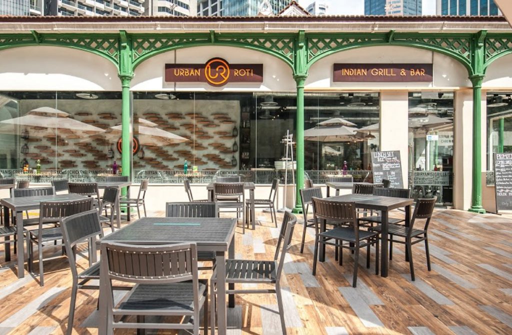 exterior design of urban roti restaurant in Singapore