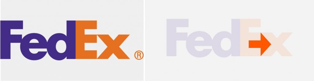 fedex logo with hidden meanings & message