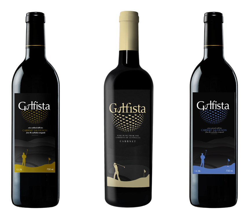 wine label and logo design with message