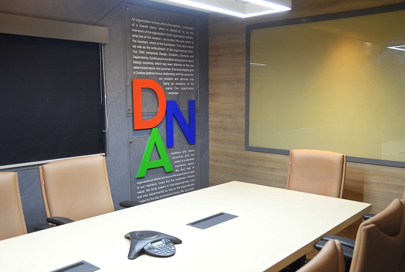 company DNA is wall graphics installation