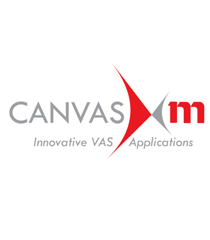 Canvas M logo — technology brand identity design for Mahindra by OH! Design Studio