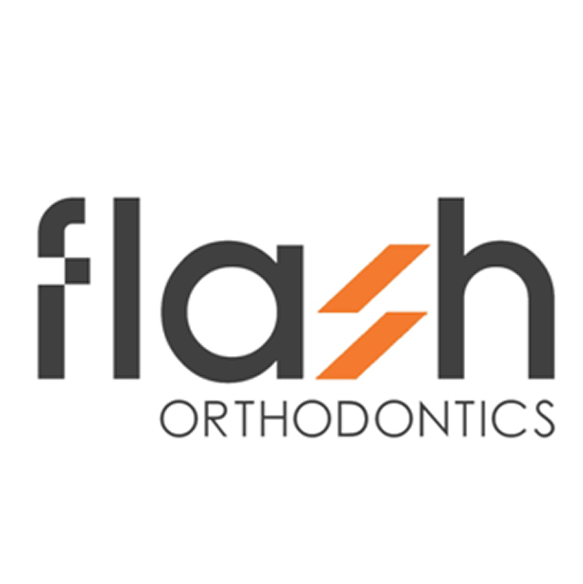 Flash Orthodontics logo — brand identity design by OH! Design Studio