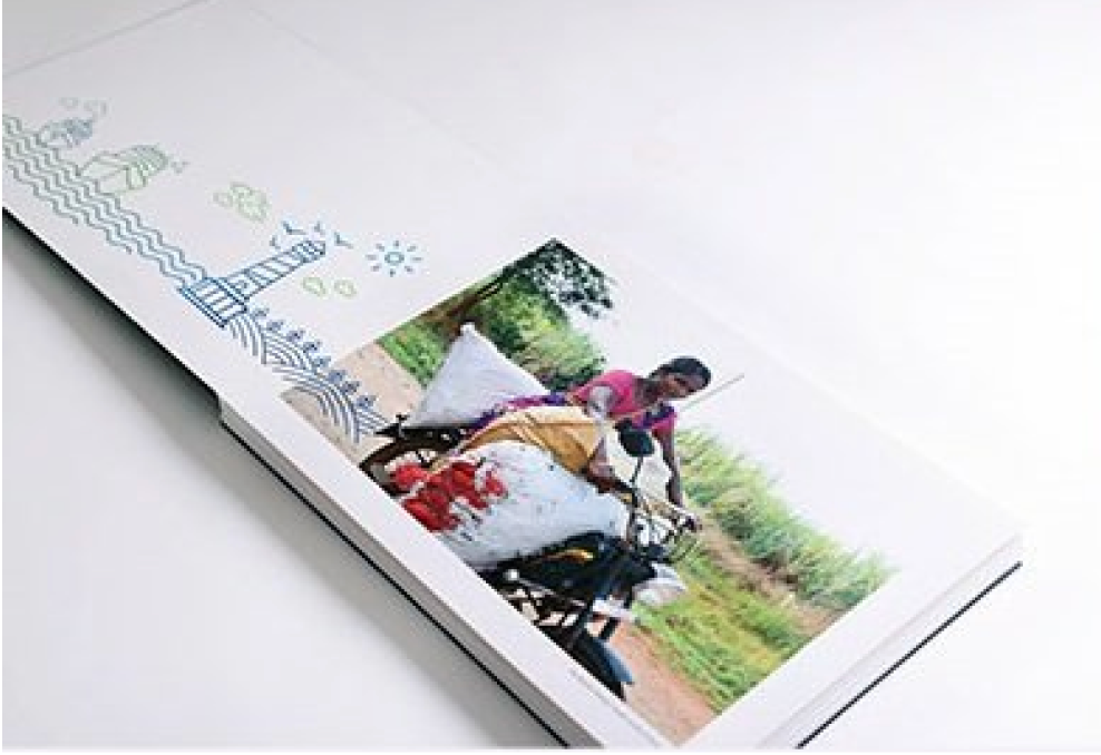CSR brochure interior — community and environment