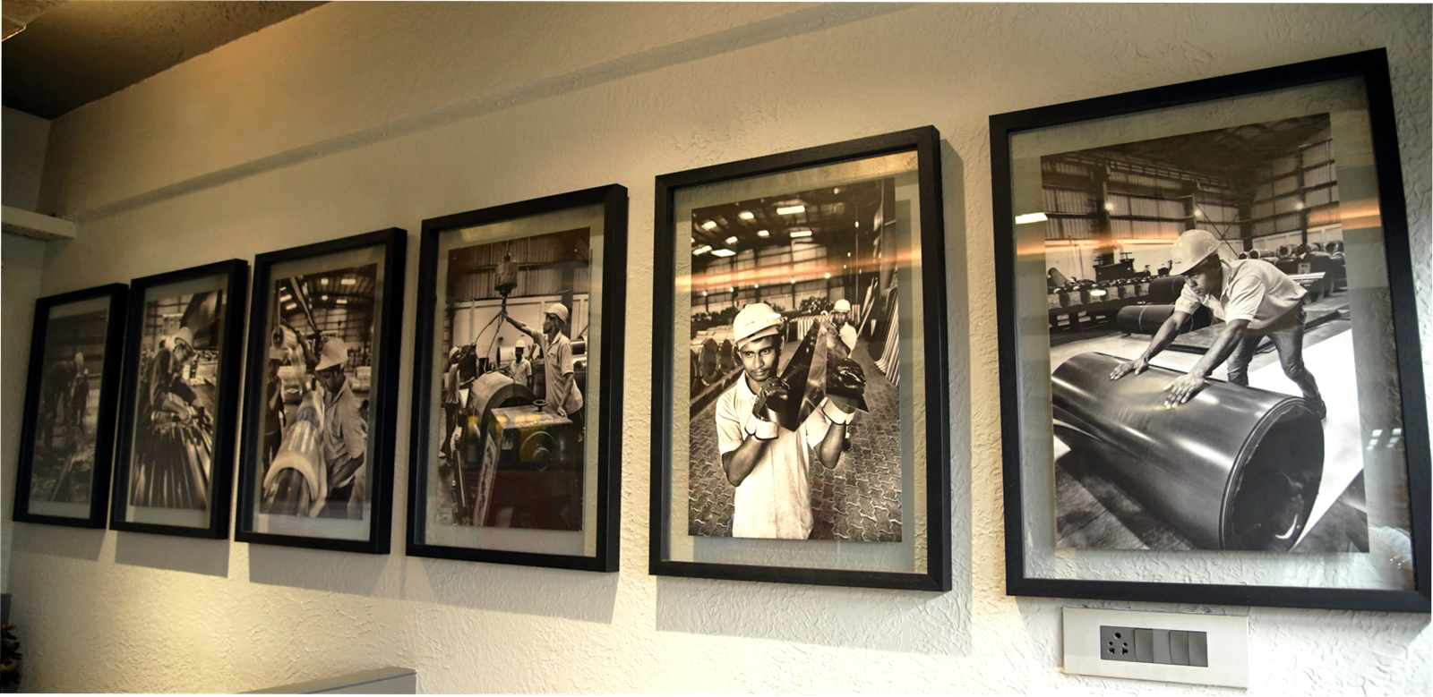 Office wall photography grid