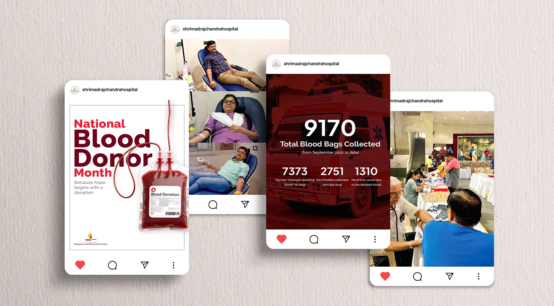 Social media creatives for a hospital